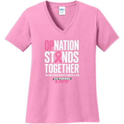 OP Nation Breast Cancer Awareness Women's Core Cotton V-Neck Tee