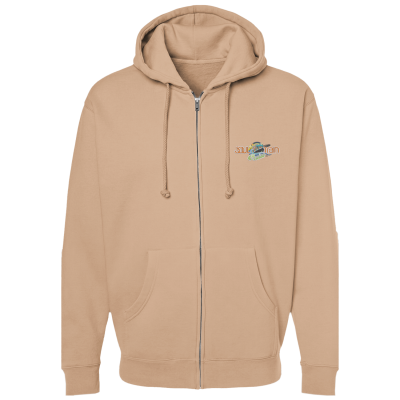 Embroidered Heavyweight Full Zip Hooded Sweatshirt