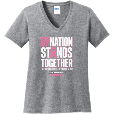 OP Nation Breast Cancer Awareness Women's Core Cotton V-Neck Tee