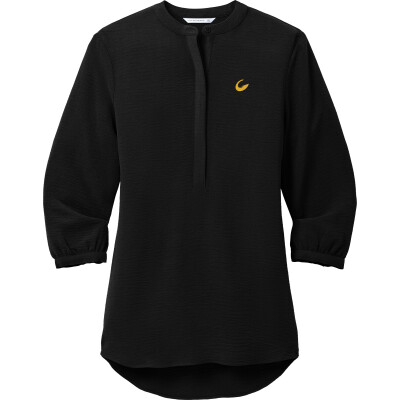 Women's 3/4-Sleeve Textured Crepe Tunic