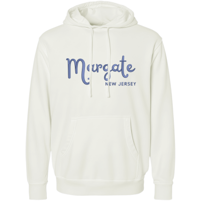 Margate NJ Cursive Hoodie - Embroidered