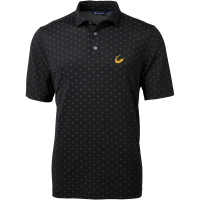 Cutter & Buck Virtue Recycled Tile Print Featherlight Pique Mens Polo