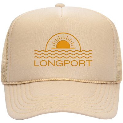 Longport 5 Panel High Crown Mesh Back Trucker Hat