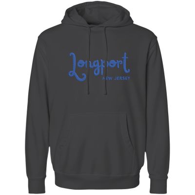 Longport NJ Cursive Hoodie - Embroidered